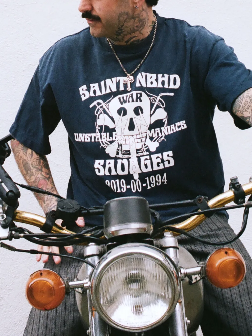 Neighborhood Katoenen T-shirt - Navy