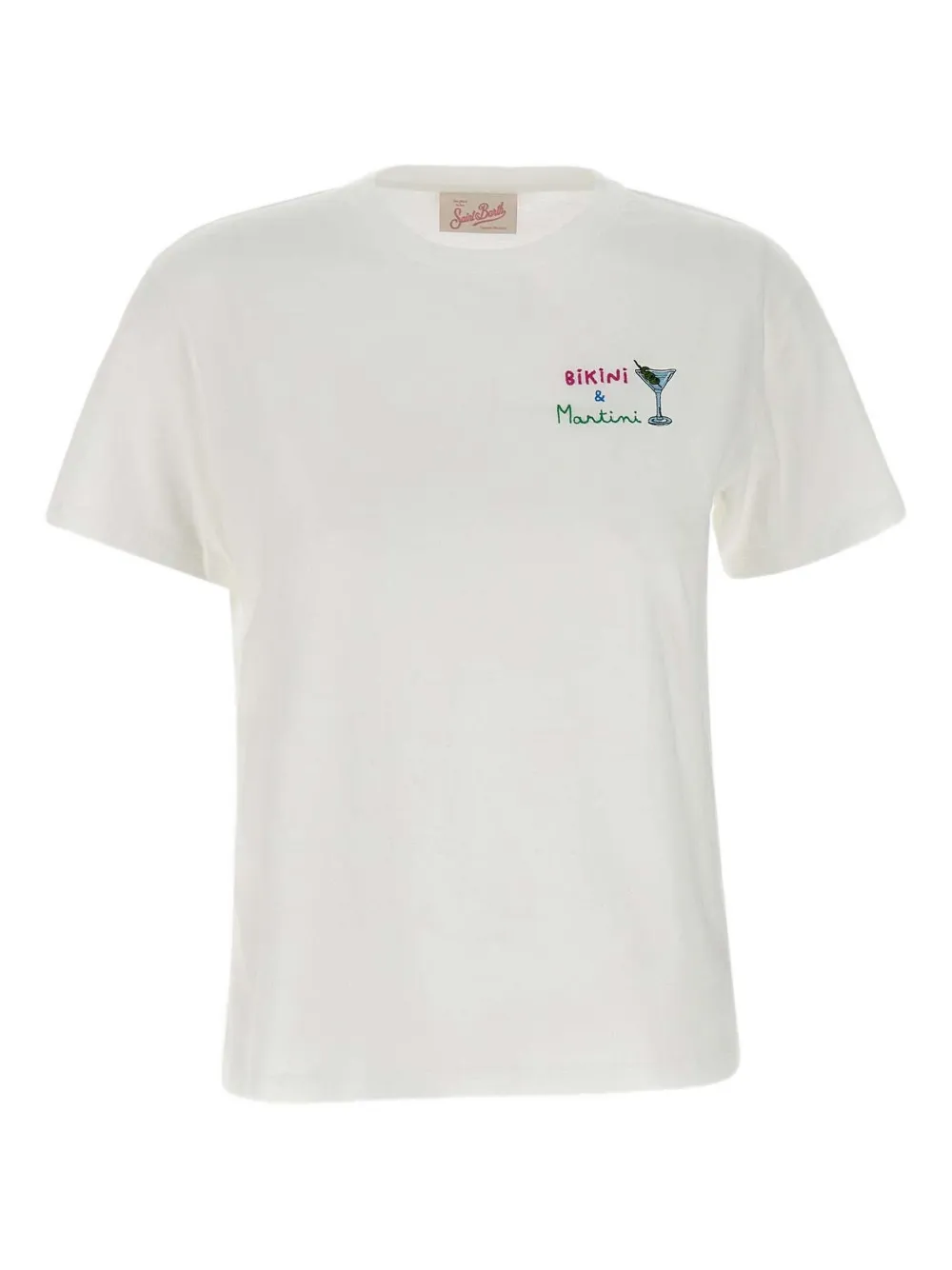 MC2 Saint Barth Emilie Bikini&Martini Tシャツ - ホワイト MC2 Saint Barth Emilie Bikini&Martini Tシャツ - ホワイト