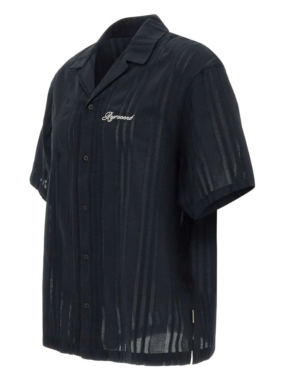 Represent Overhemd met geborduurd logo Zwart