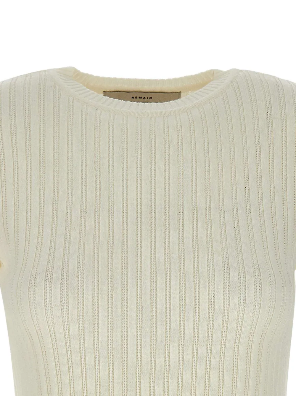 REMAIN Gebreid T-shirt Beige