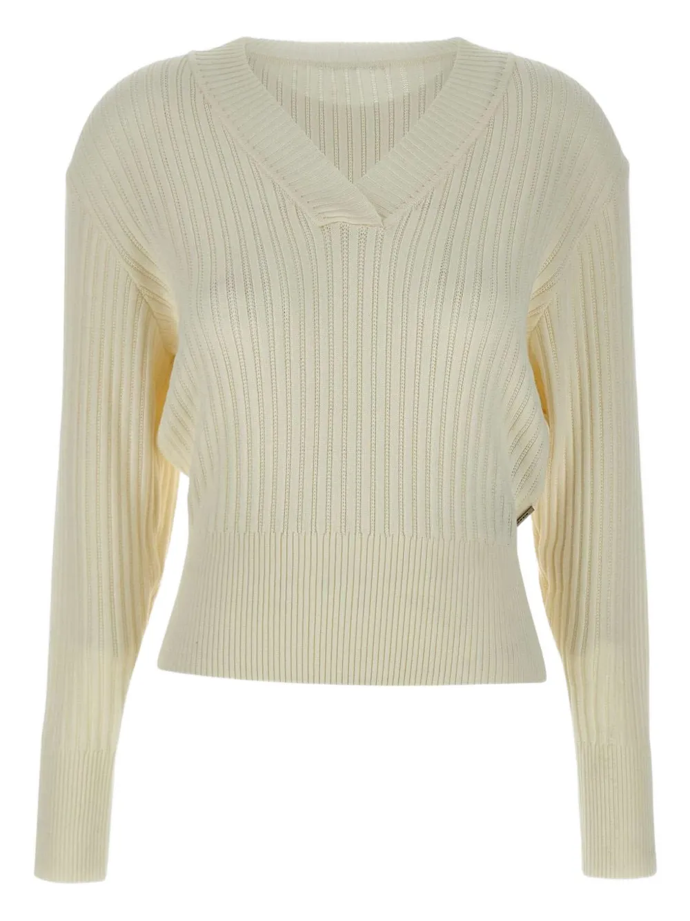 REMAIN Geribbelde sweater Beige