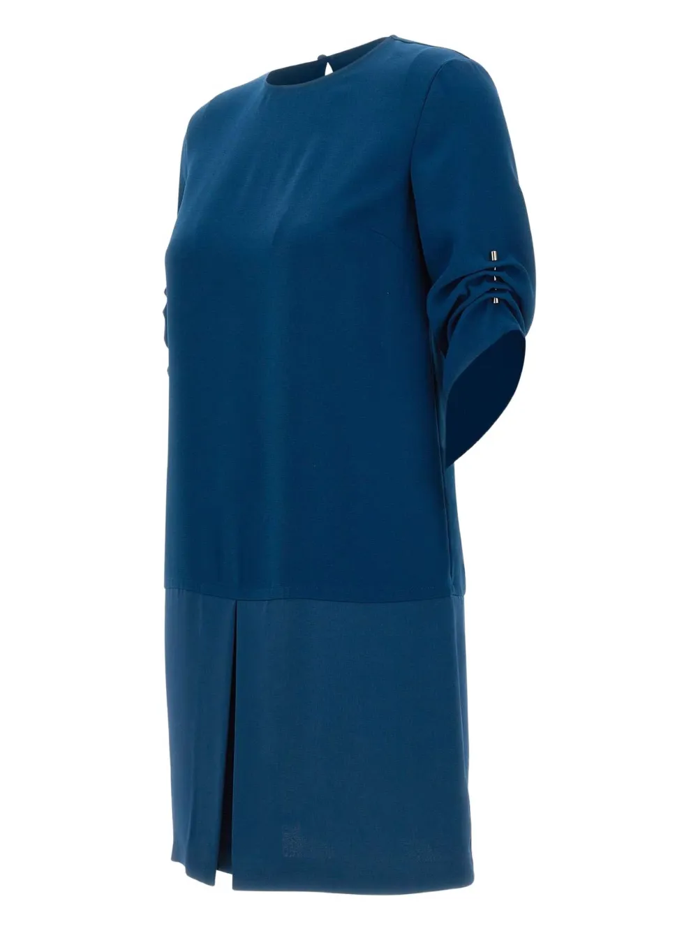 LIU JO gathered-detail mini dress - Blauw