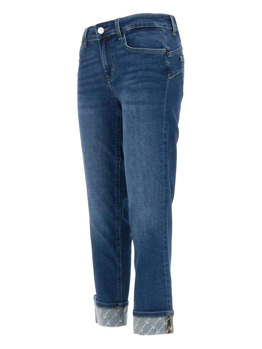 LIU JO Jeans met logopatch Blauw