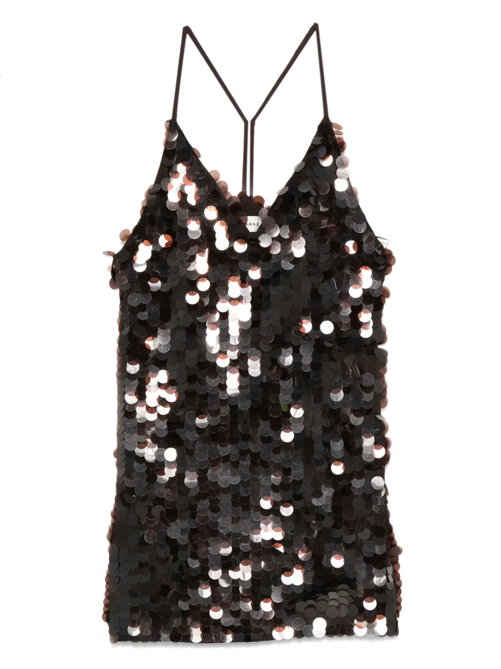 sequin spaghetti-strap dress