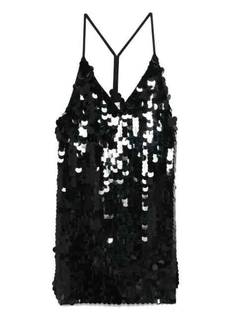 P.A.R.O.S.H. robe ornée de sequins à fines bretelles