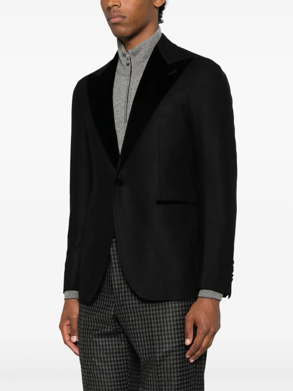 Tagliatore Blazer met enkele rij knopen Zwart
