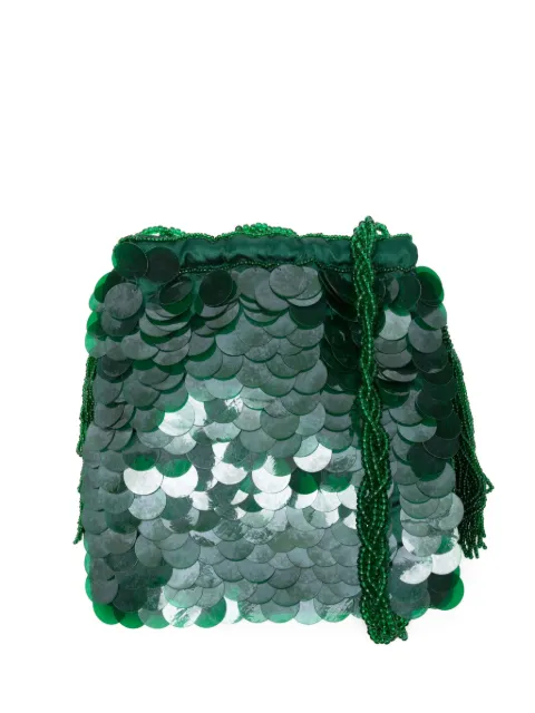 P.A.R.O.S.H. sequin beaded shoulder bag
