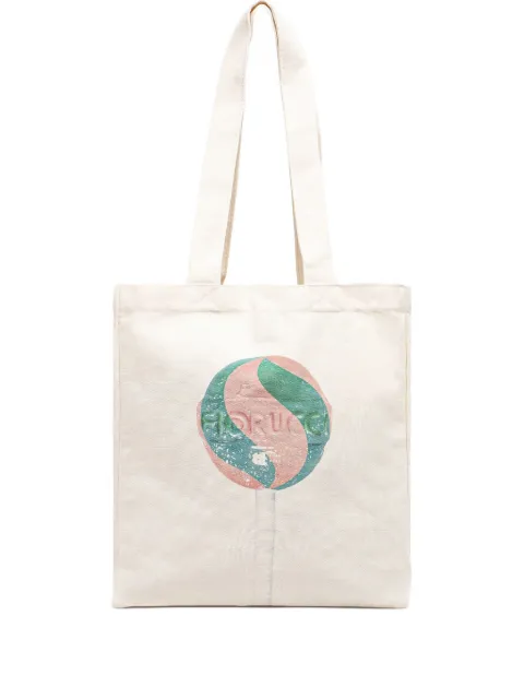 Fiorucci Lollipop Print Canvas tote bag