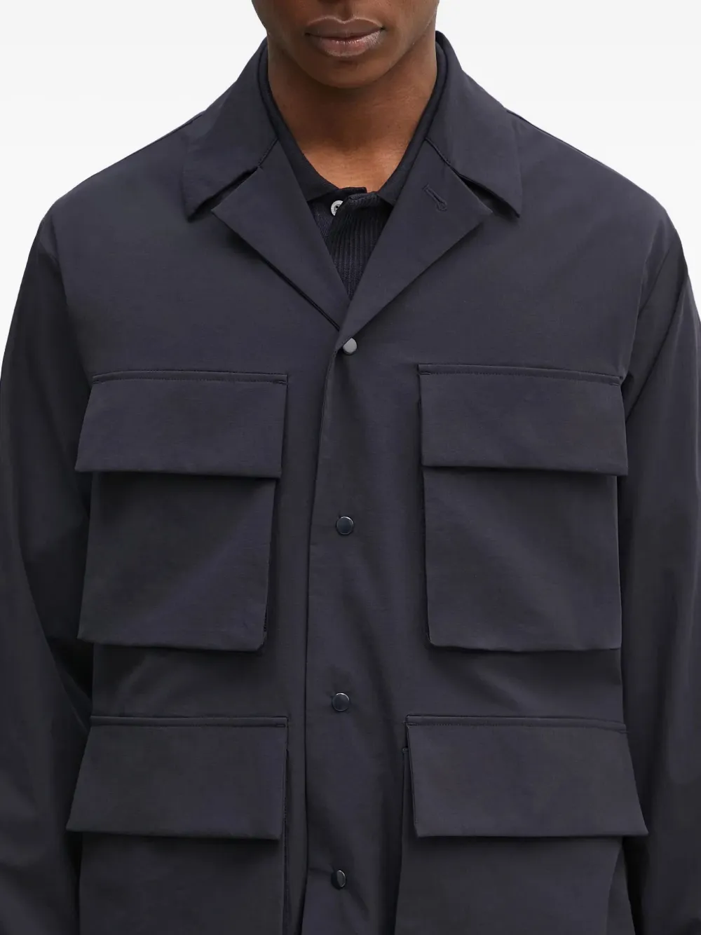 Norse Projects Mads Multi-pocket Overshirt In Blue