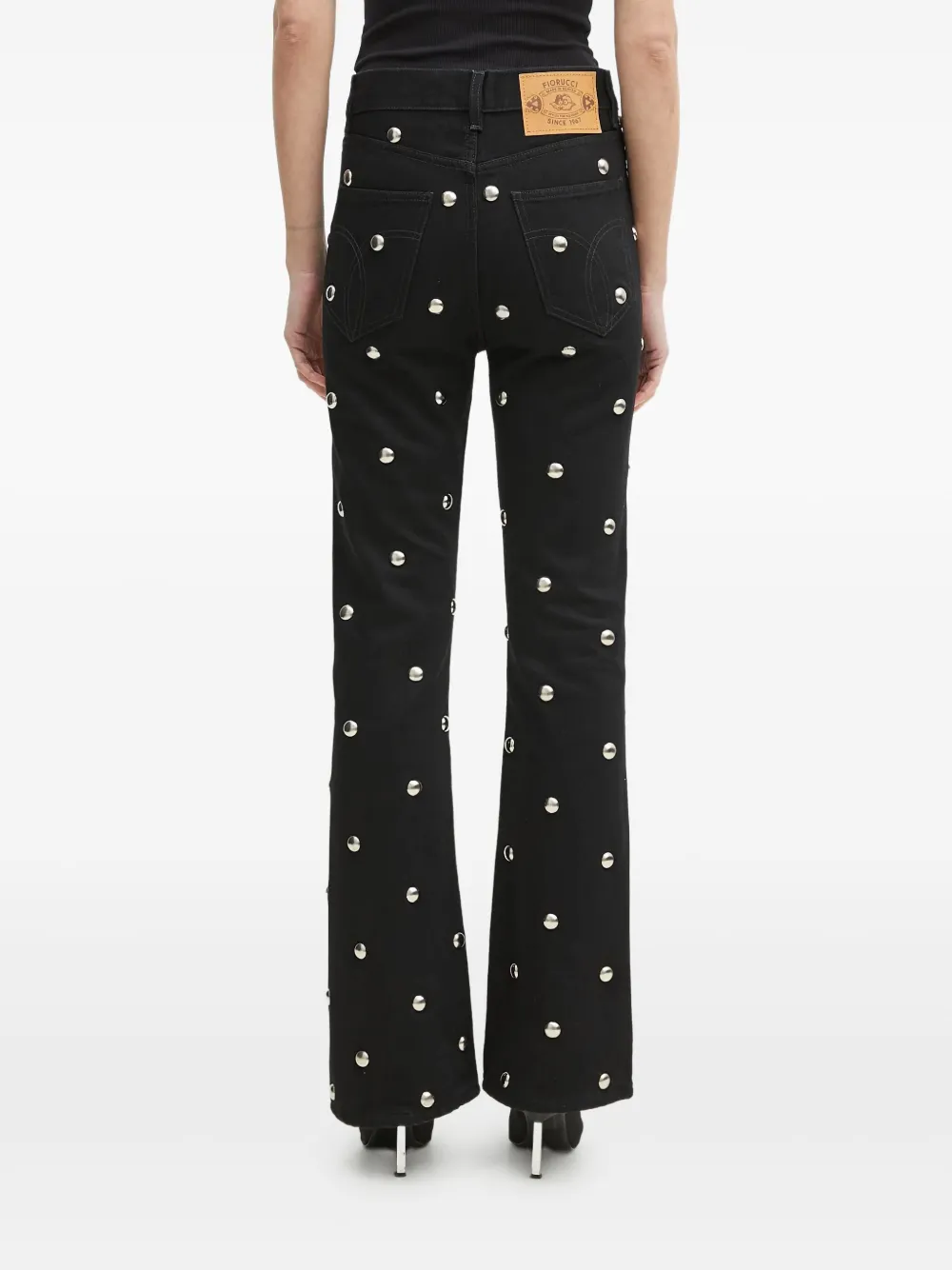 Fiorucci Verfraaide flared jeans Zwart