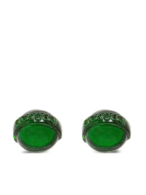Fiorucci engraved-sphere earrings