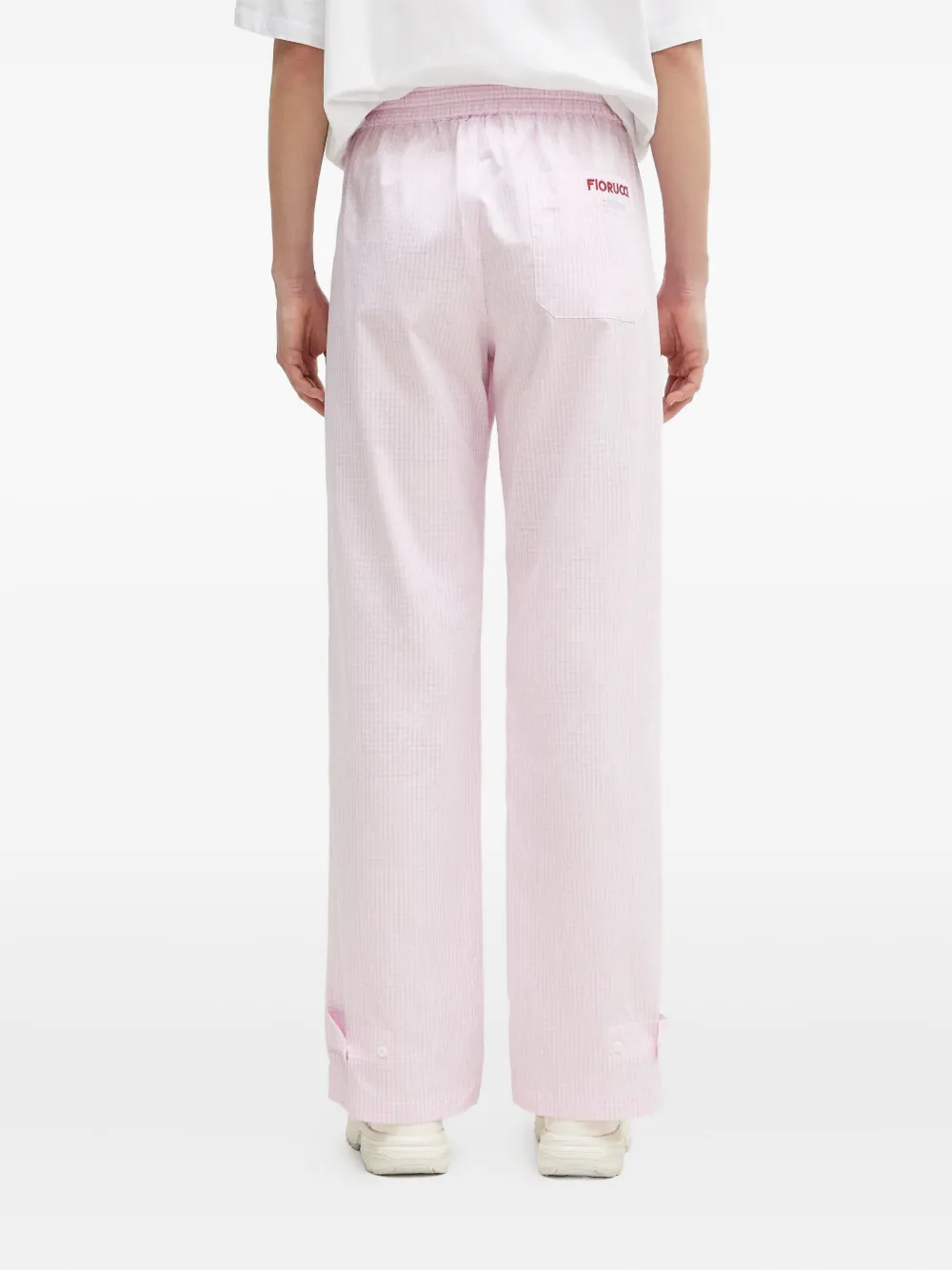 Fiorucci gingham-check trousers Roze