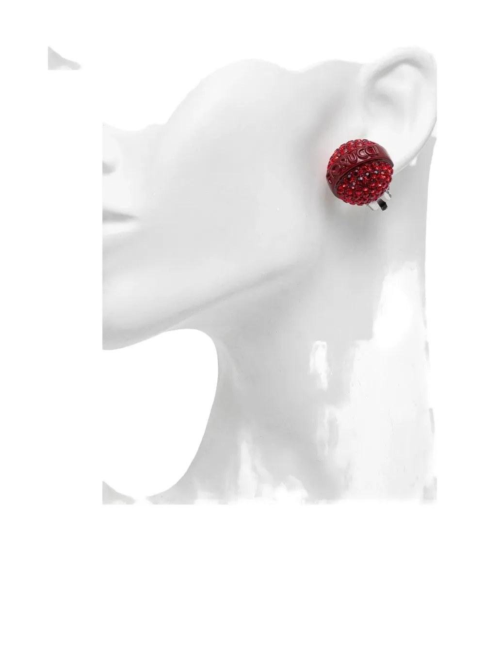Fiorucci crystal-embellished clip earrings - Rosso