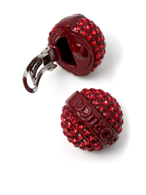 Fiorucci crystal-embellished clip earrings