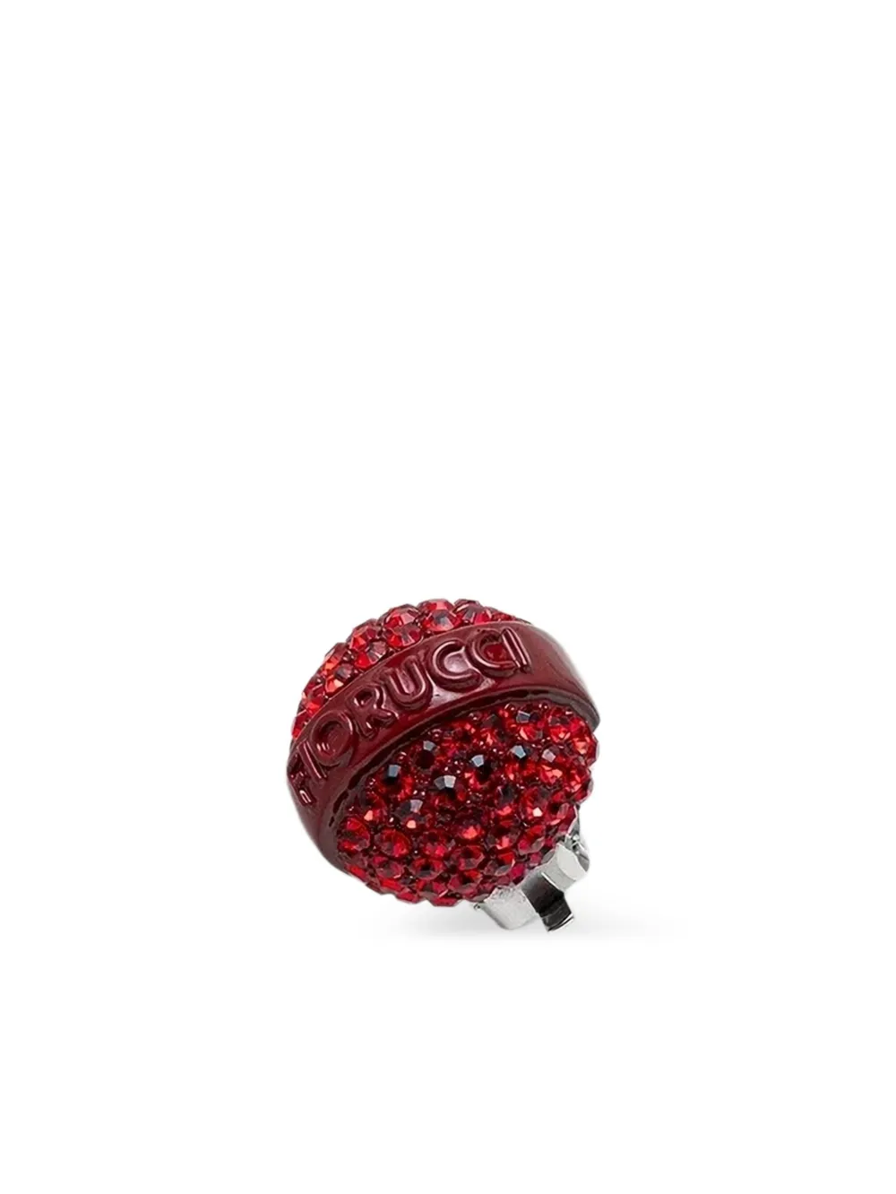 Fiorucci Oorclips verfraaid met kristallen - Rood