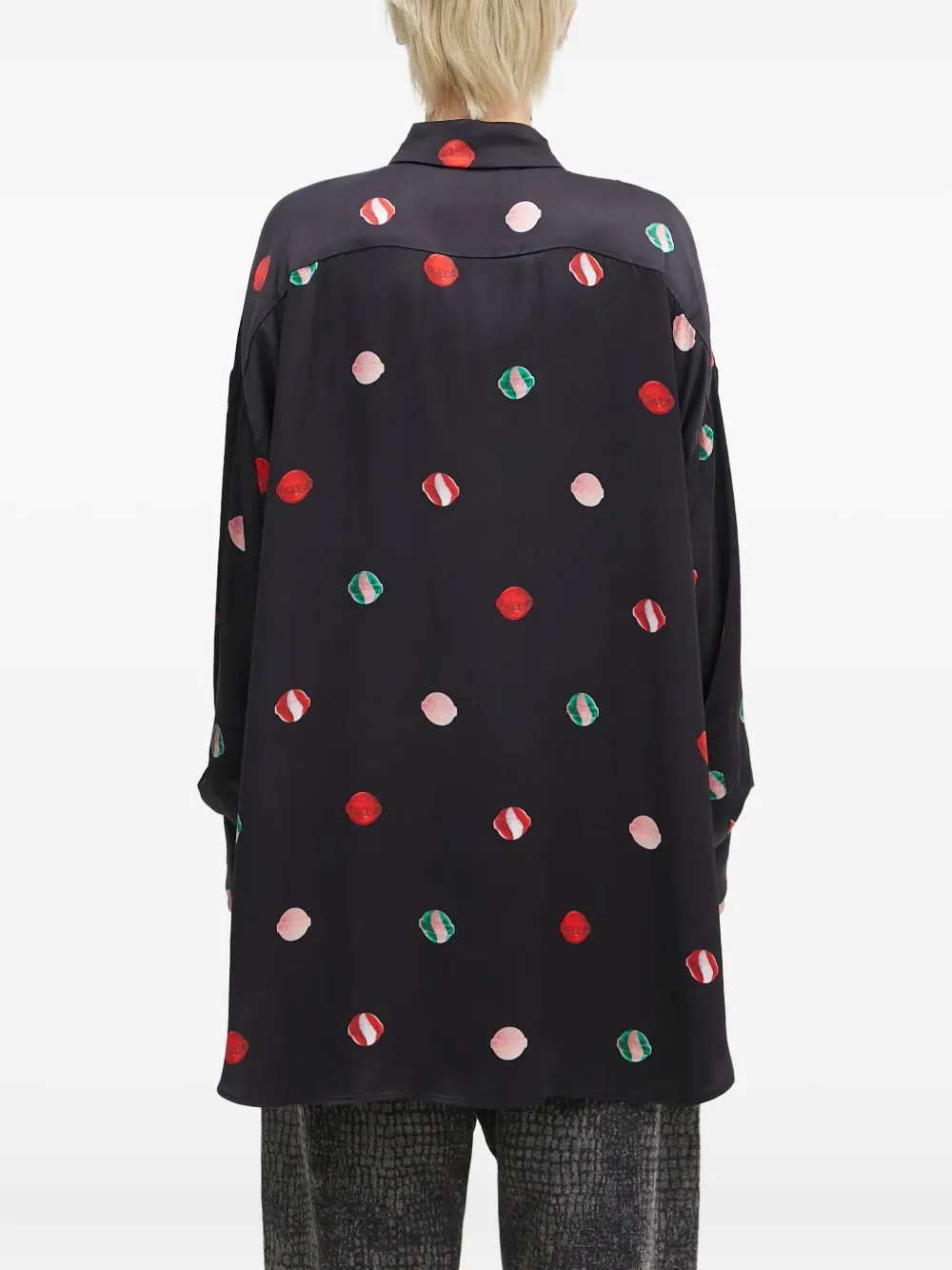 Fiorucci graphic-print shirt Zwart
