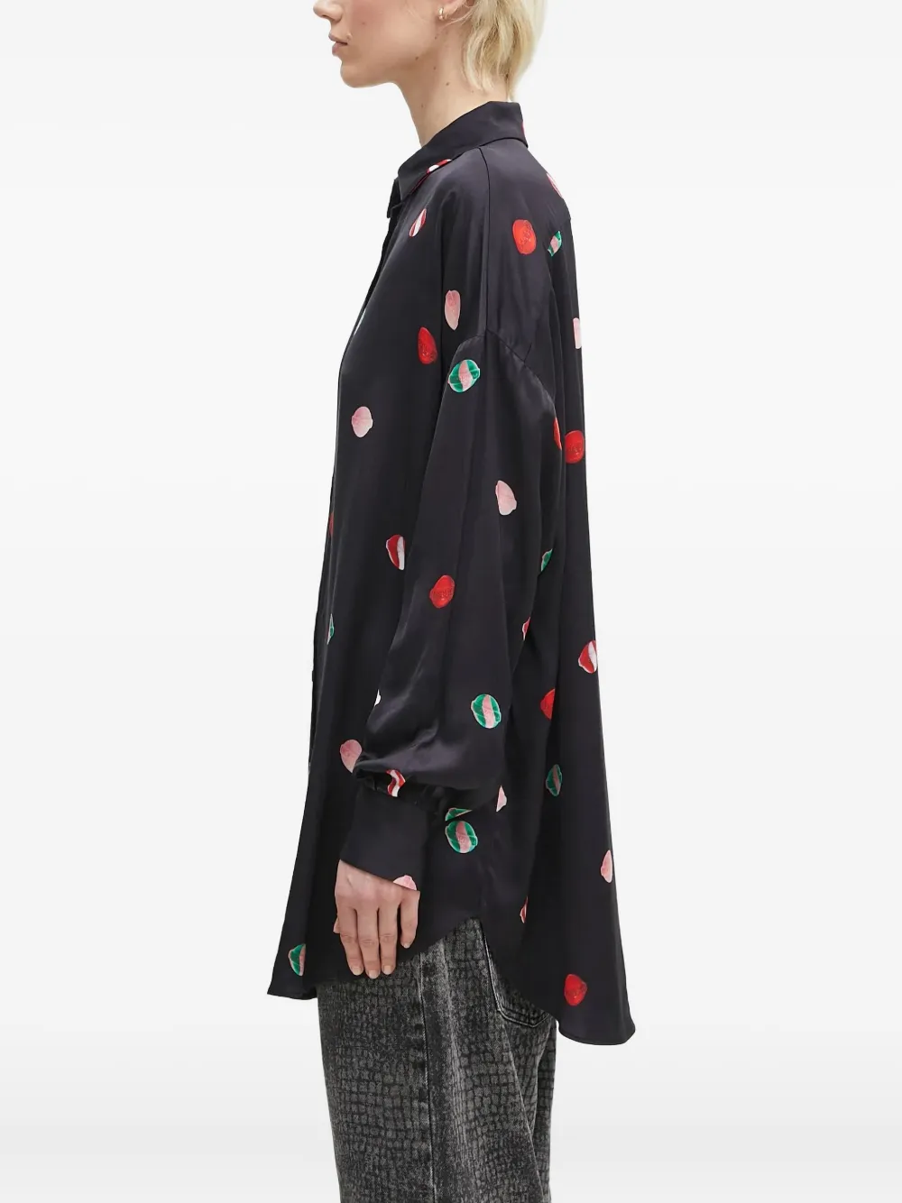Fiorucci graphic-print shirt Zwart
