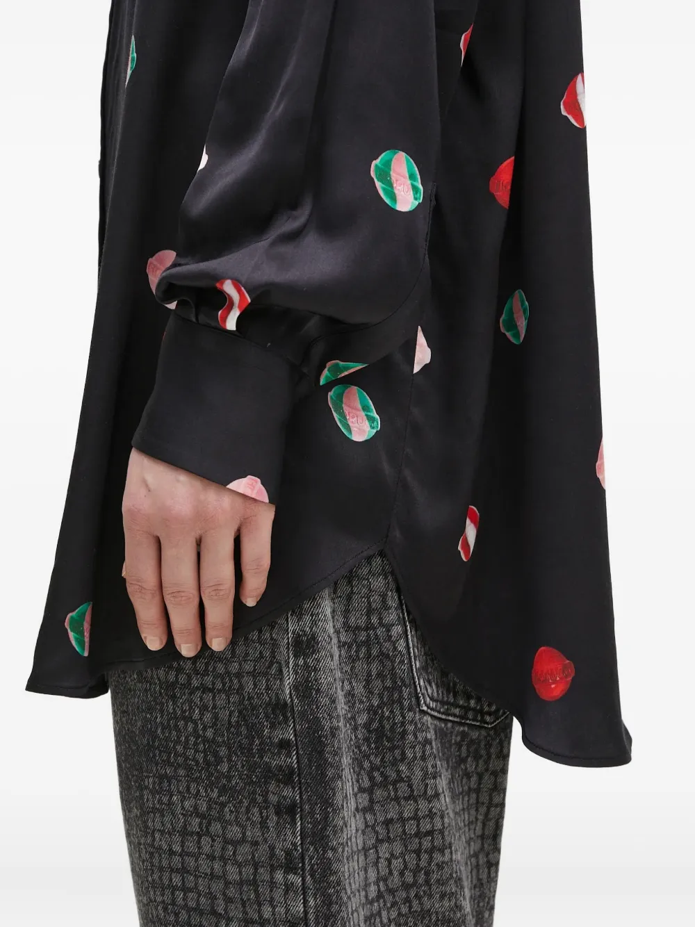 Fiorucci graphic-print shirt Zwart