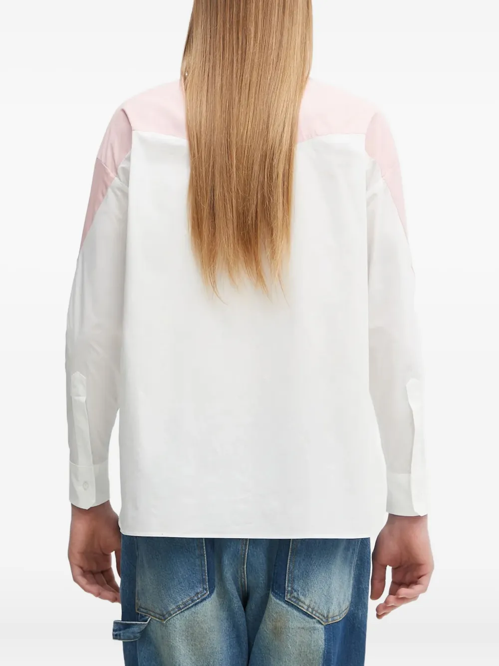 Fiorucci Two-tone Panelled Shirt In White
