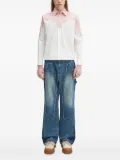 Fiorucci two-tone panelled shirt - White