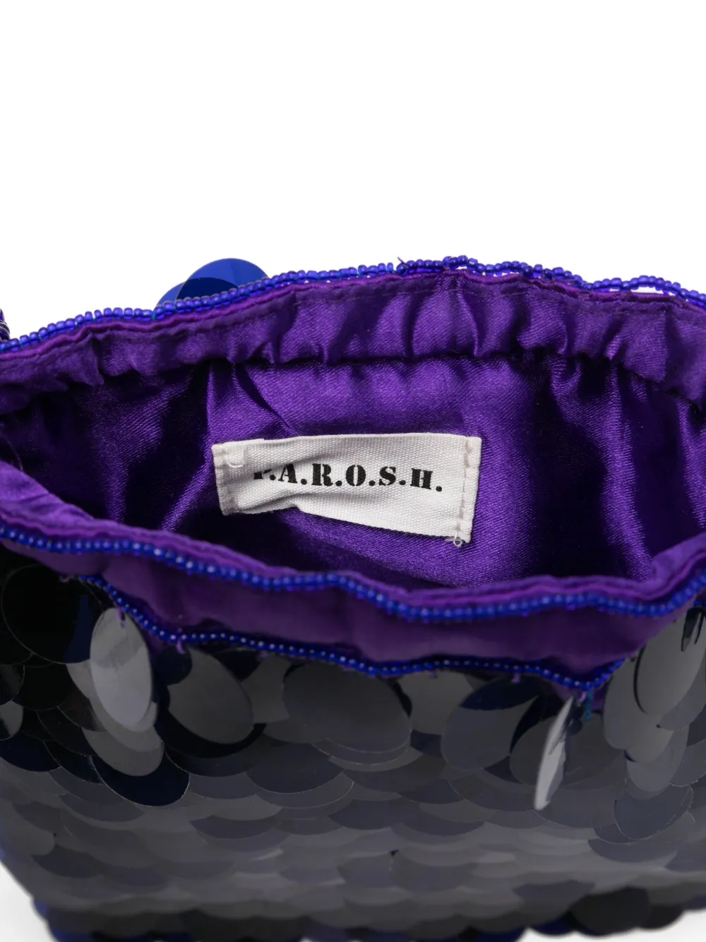 P.A.R.O.S.H. Schoudertas verfraaid met pailletten Paars