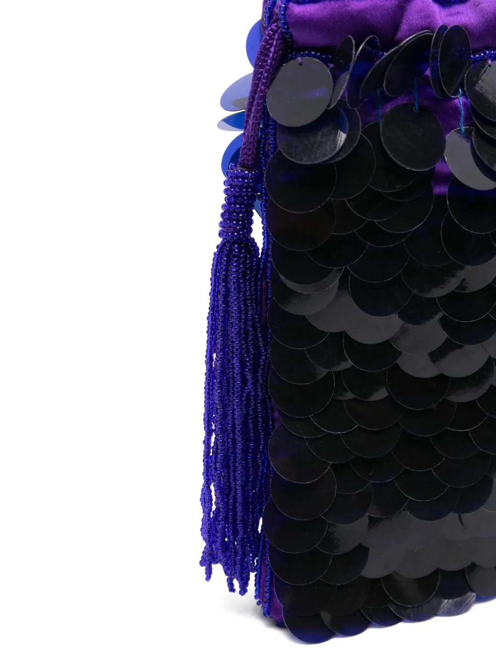 P.A.R.O.S.H. Schoudertas verfraaid met pailletten Paars