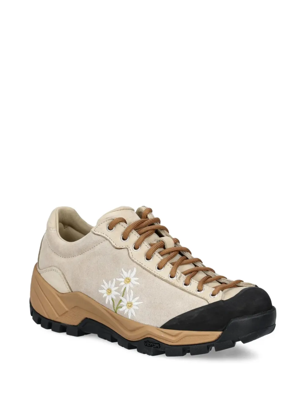 Diemme Schoenen met geborduurde bloemen - Beige