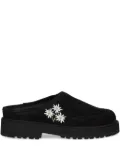 Diemme Maggiore Stella embroidered platform mules - Black