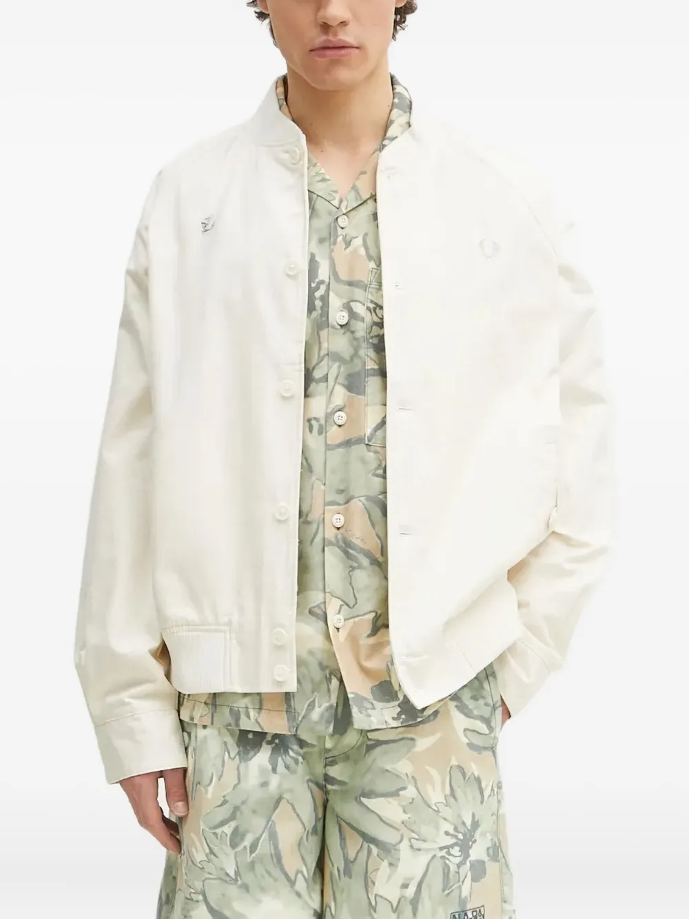 Fred Perry logo-embroidered shirt jacket | Shirt Jackets | Image 2