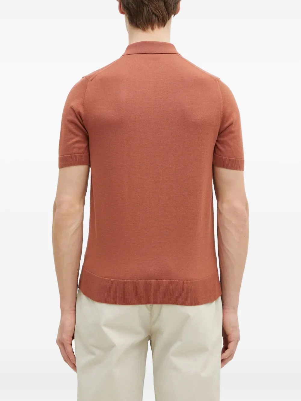 Fred Perry short-sleeve logo-embroidered polo shirt Oranje