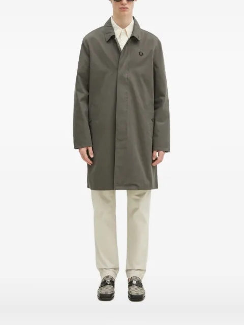 Fred Perry laurel-embroidered coat