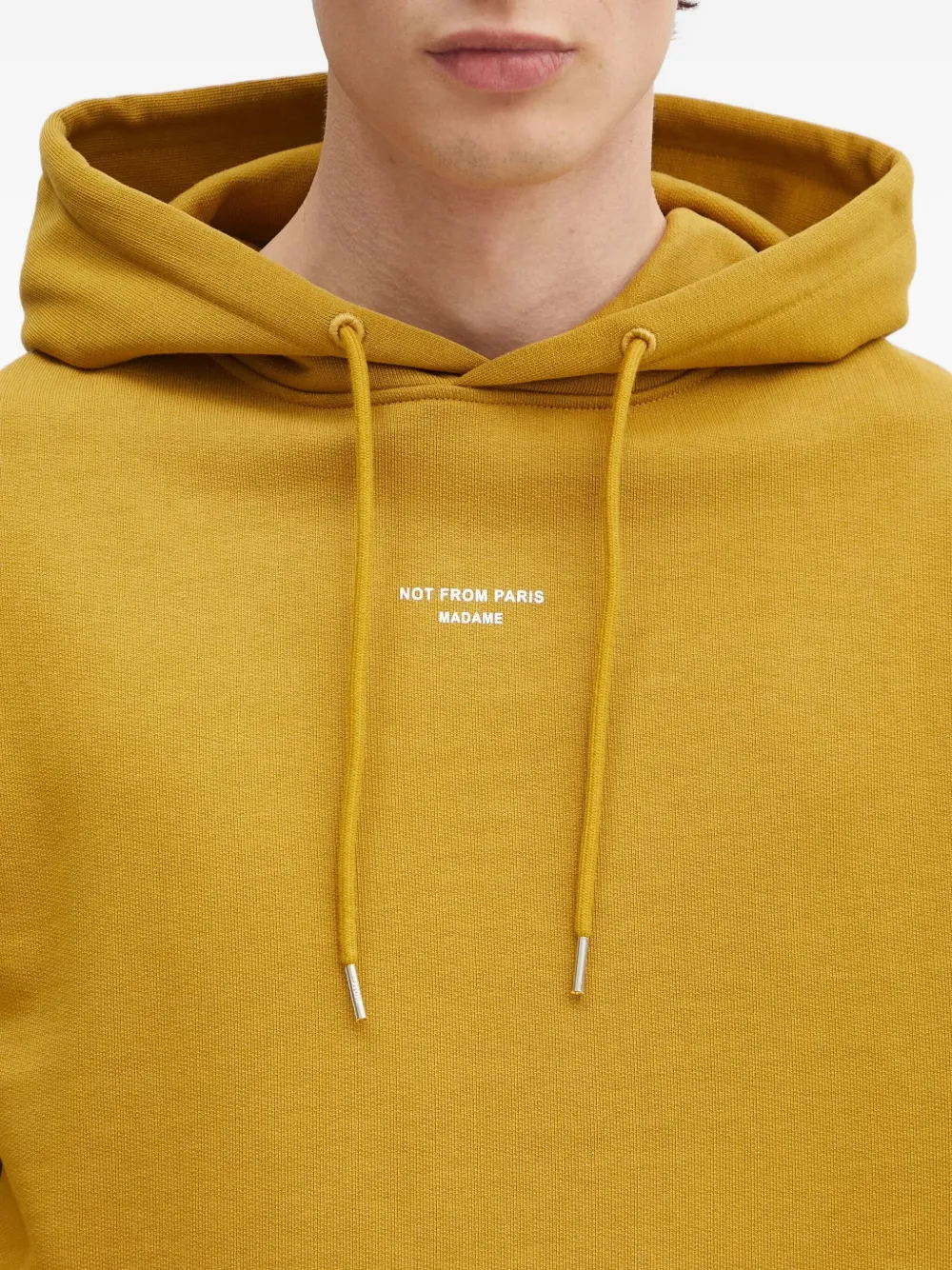 Drôle De Monsieur Hoodie met logoprint Geel
