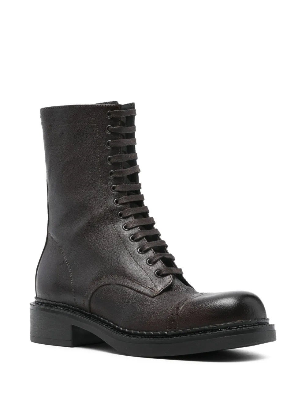 P.A.R.O.S.H. Veterlaarzen met geperforeerd detail Bruin