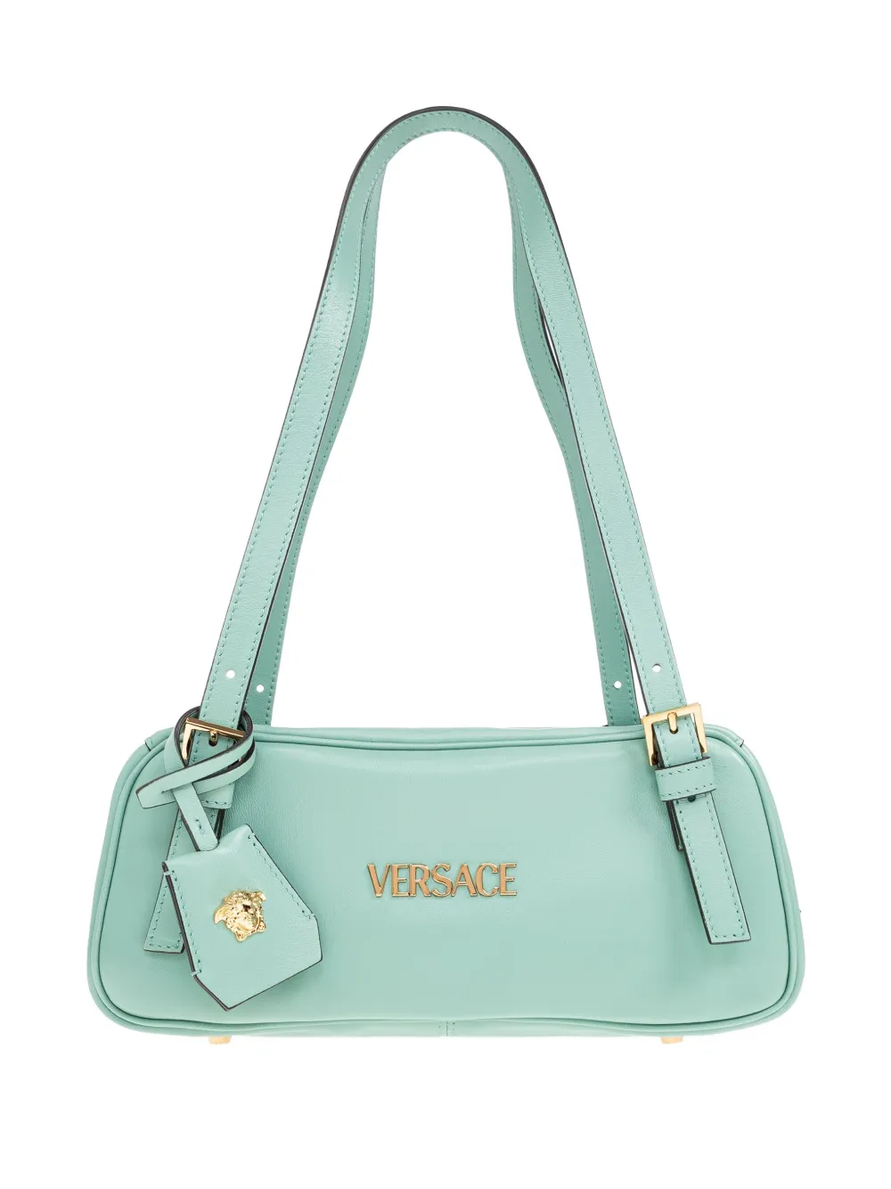 Versace ロゴプレート ショルダーバッグ - グリーン Versace ロゴプレート ショルダーバッグ - グリーン