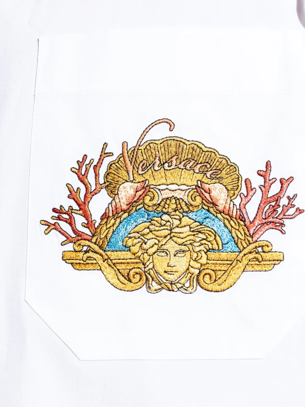 Versace Overhemd met logoprint Wit