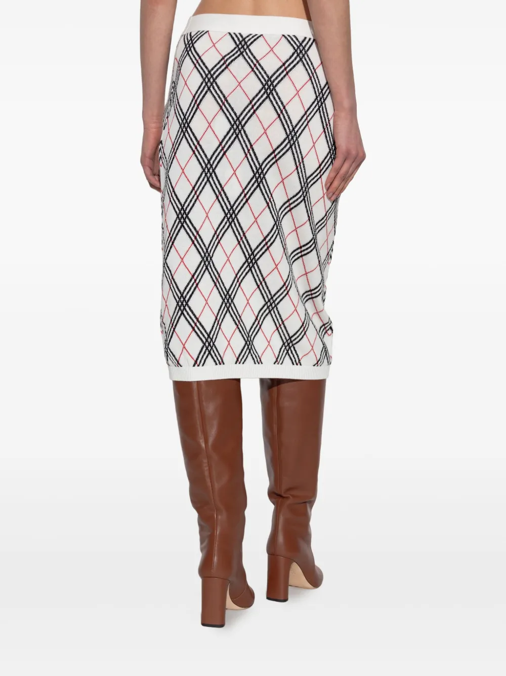 Burberry Rok met argyle-patroon Wit