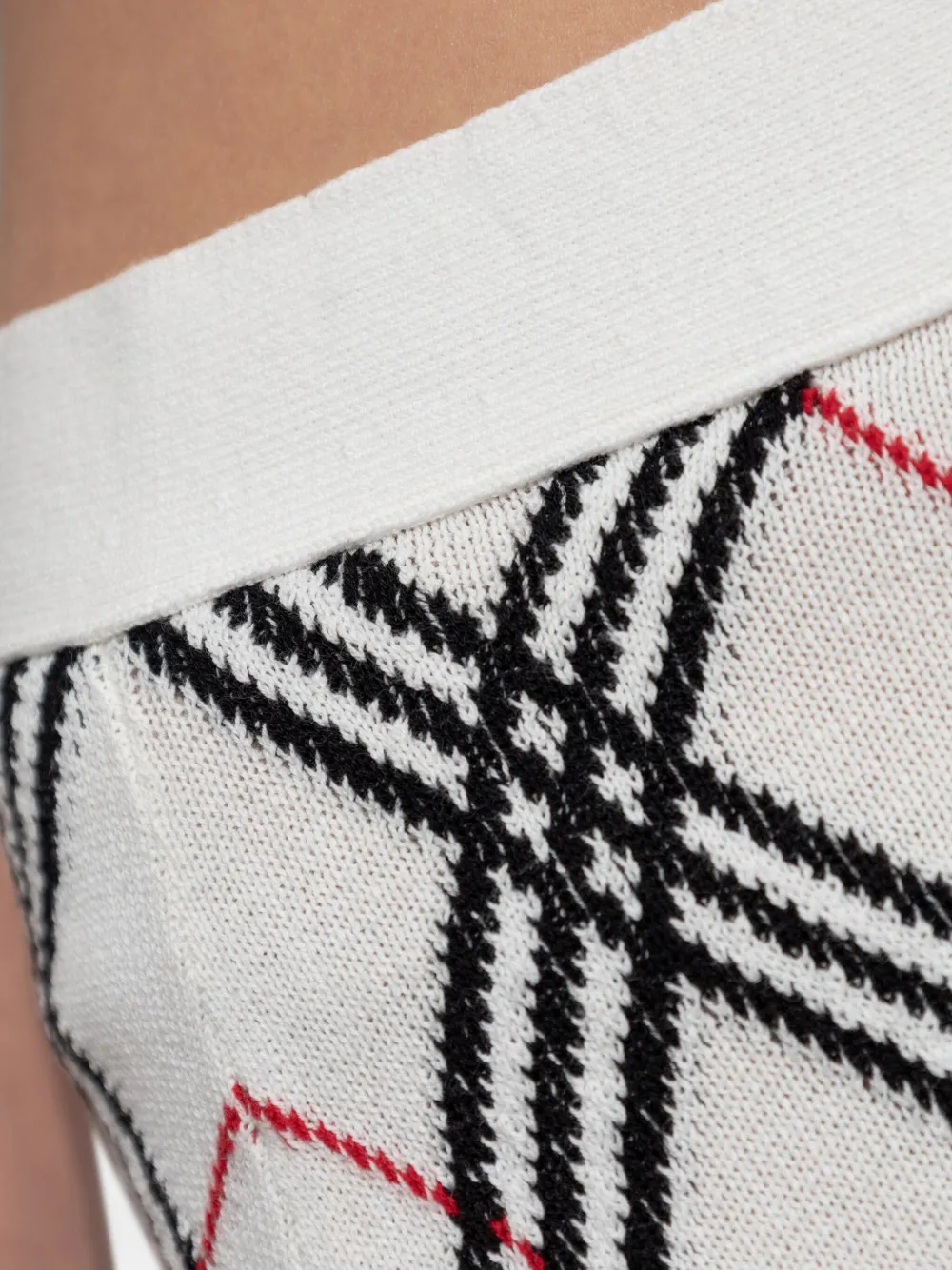 Burberry Rok met argyle-patroon Wit