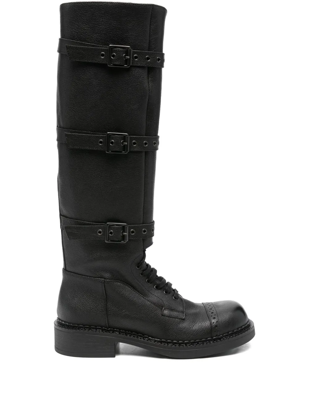P.A.R.O.S.H. buckle-strap lace-up boots Black