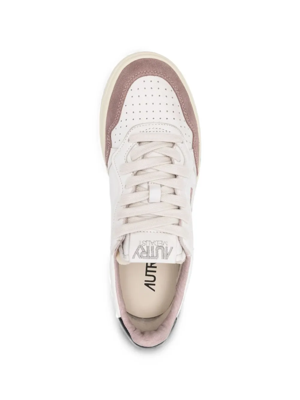 Autry Medalist panelled leather sneakers Wit