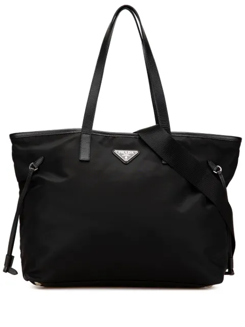 Prada Pre-Owned sac à bandoulière Tessuto en cuir Saffiano Trimmed Open (2013-2024)