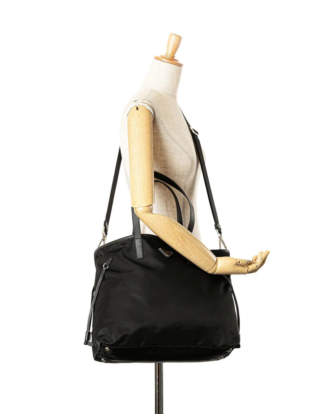 Prada Pre-Owned 2013-2024 Tessuto Saffiano Trimmed Open Convertible Tote satchel | Pre-Owned | Image 2