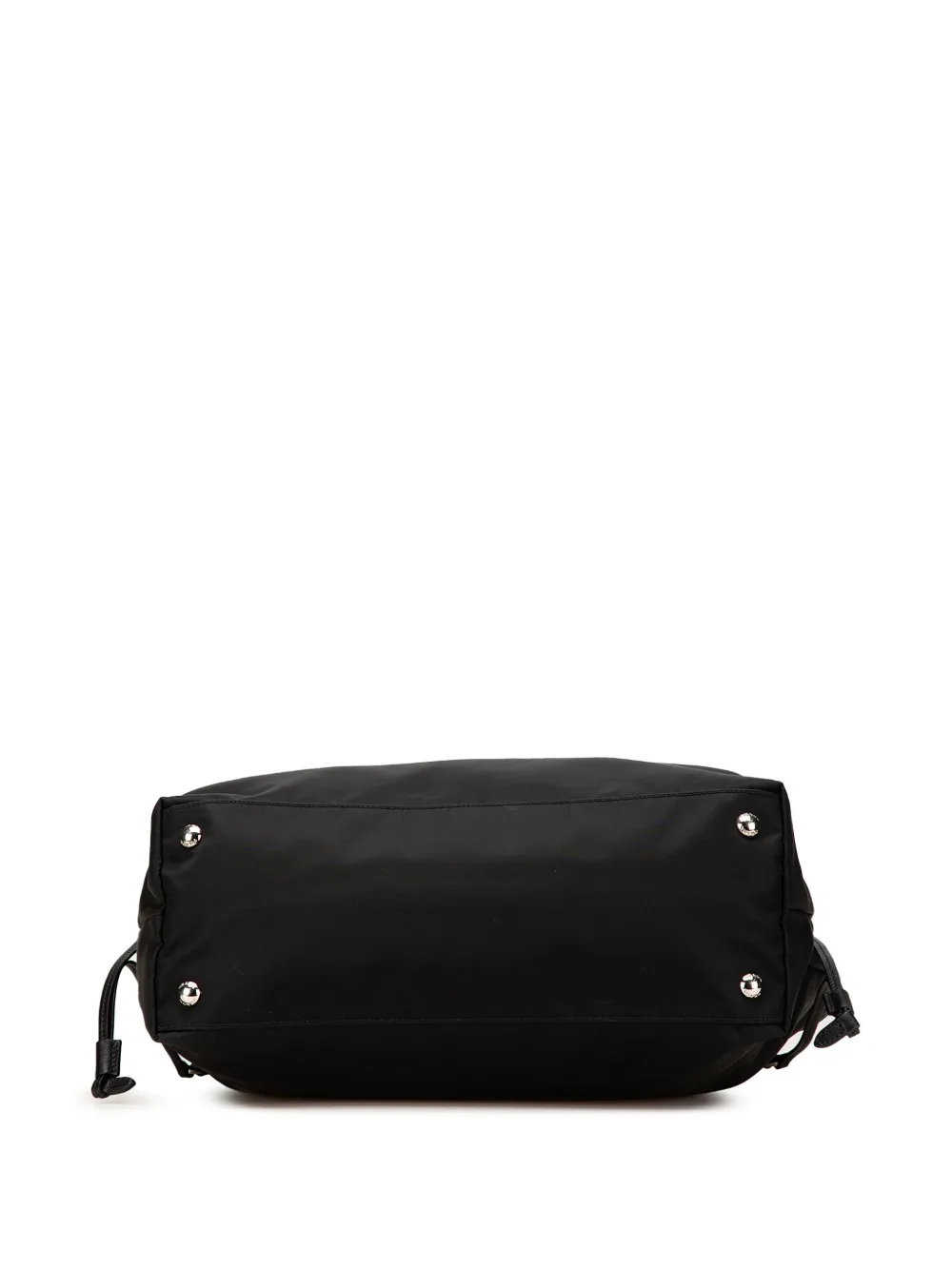 Pre-owned Prada 2013-2024 Tessuto Saffiano Trimmed Open Convertible Tote Satchel