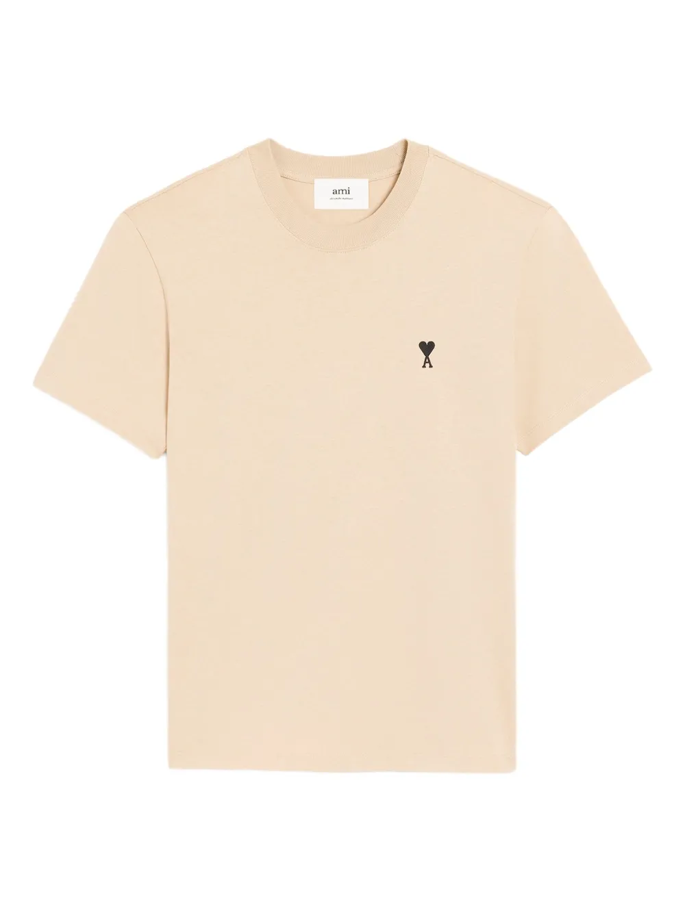 AMI Paris logo-embroidered T-shirt | Neutrals | Image 1