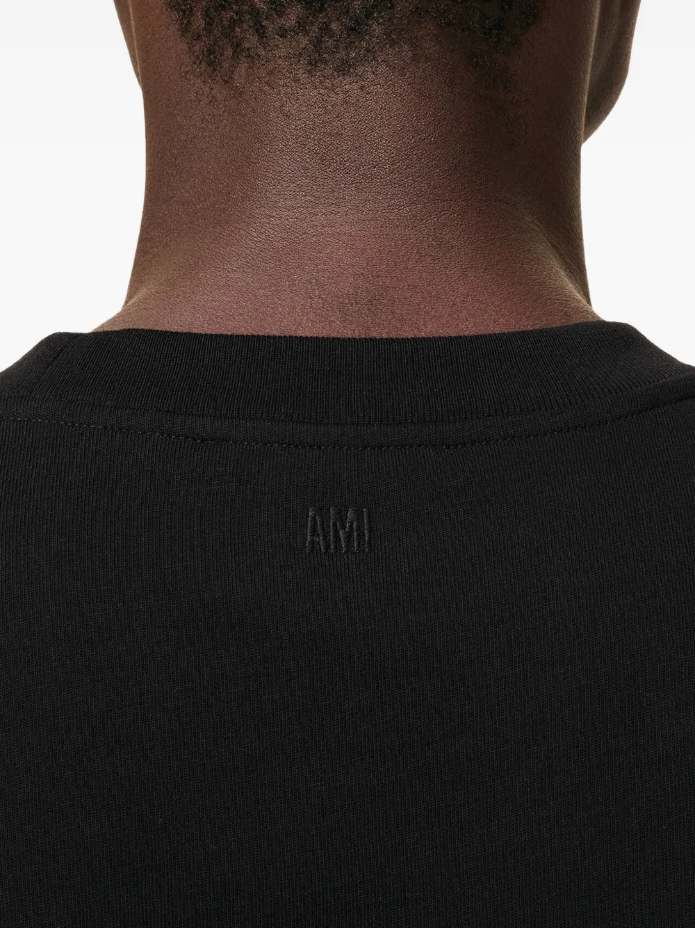 AMI Paris T-shirt met logo Zwart