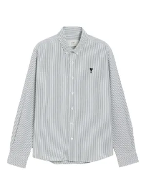 AMI Paris Ami De Coeur ストライプ シャツ | ホワイト | FARFETCH JP