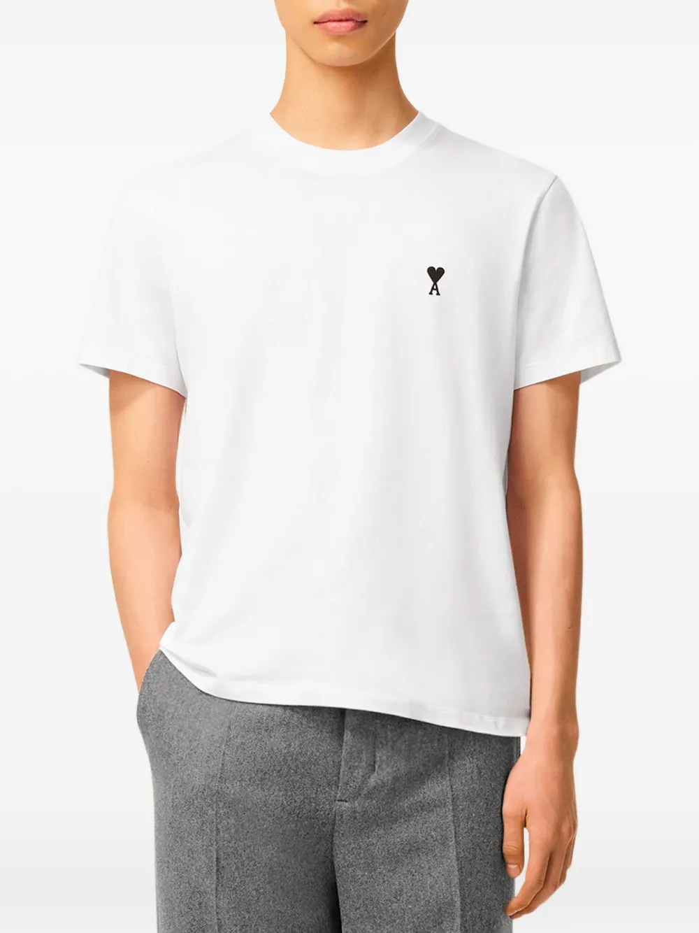 AMI Paris embroidered-logo T-shirt | T-Shirts | Image 2