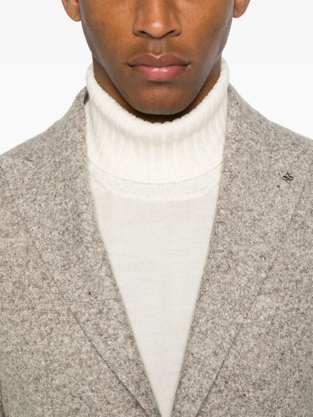 Tagliatore Blazer met enkele rij knopen Beige