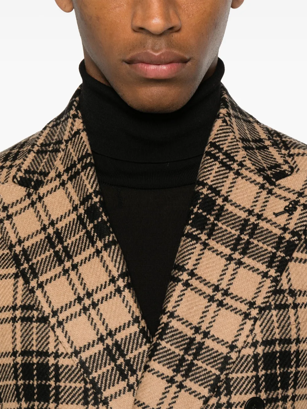 Tagliatore Geruite blazer Bruin