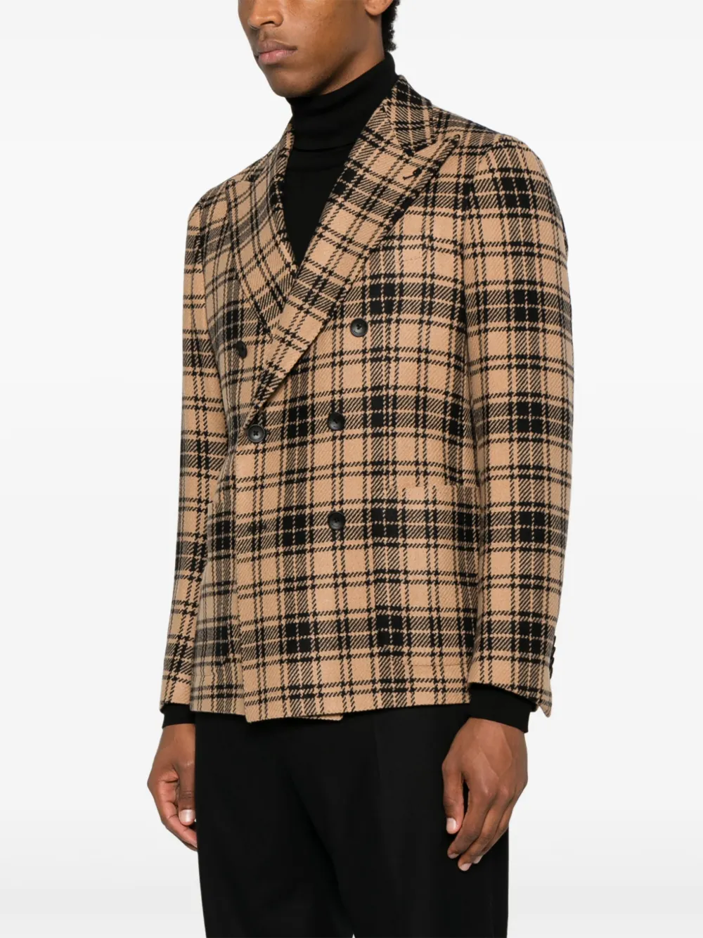 Tagliatore Geruite blazer Bruin