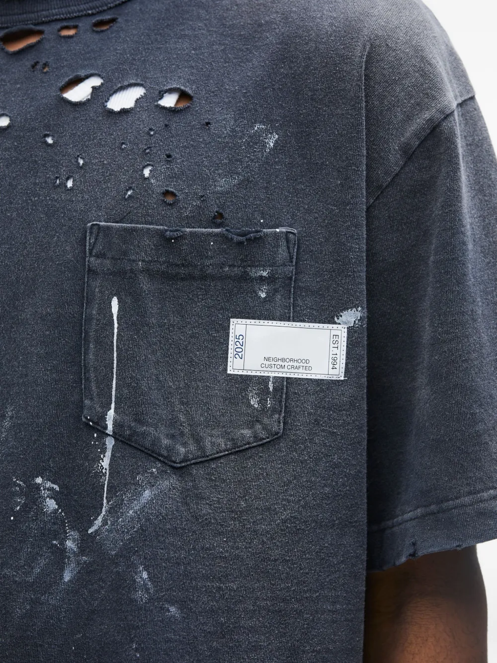 Neighborhood GerafeldT-shirt met grafische print Zwart